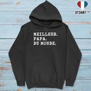 Sweat à capuche homme meilleur papa du monde 2