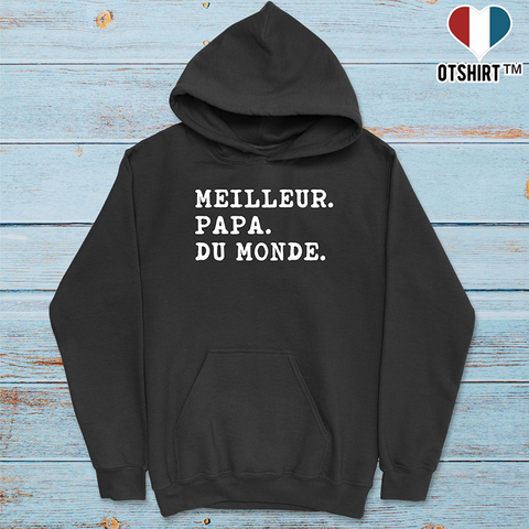 Sweat à capuche homme meilleur papa du monde 2