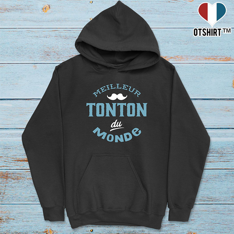 Sweat à capuche homme meilleur tonton du monde