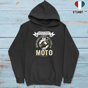 Sweat à capuche homme mon addiction la moto