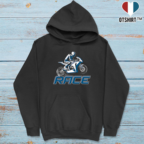 Sweat à capuche homme motorcycle race fan