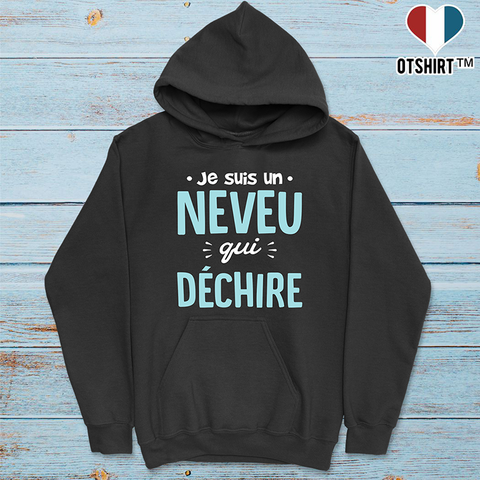 Sweat à capuche homme neveu qui déchire