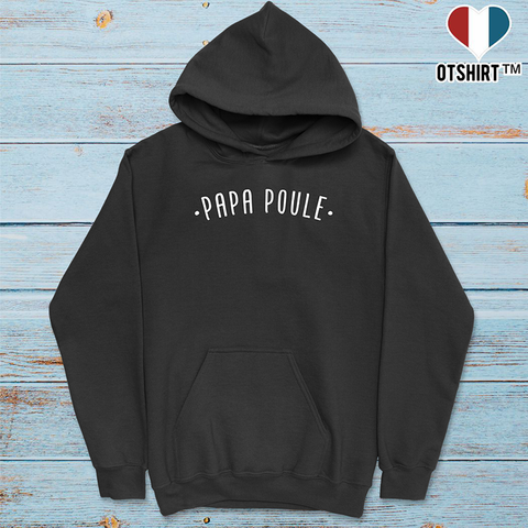 Sweat à capuche homme papa poule