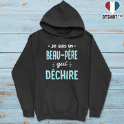 Sweat à capuche homme un beau père qui déchire