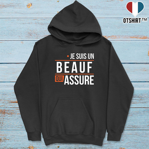 Sweat à capuche homme un beauf qui assure