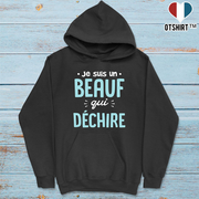 Sweat à capuche homme un beauf qui déchire