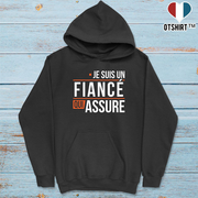 Sweat à capuche homme un fiancé qui assure