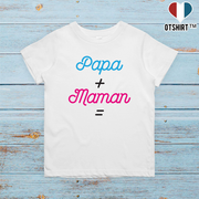 T shirt enfant Papa + maman