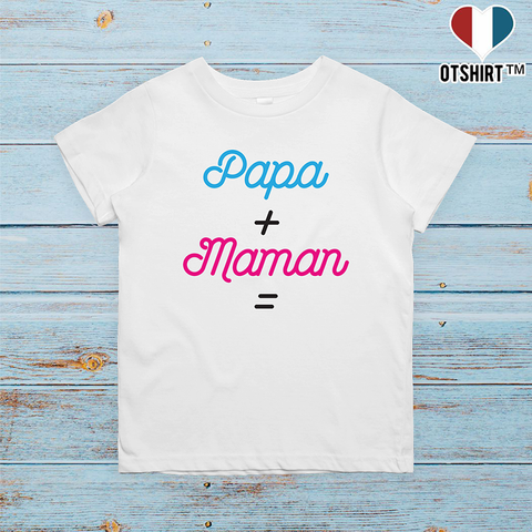 T shirt enfant Papa + maman