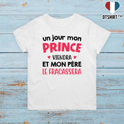 T shirt enfant Un jour mon prince viendra