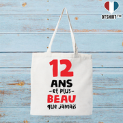 Tote bag coton recyclé 12 ans et plus beau