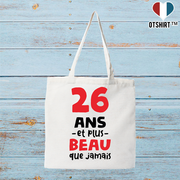 Tote bag coton recyclé 26 ans et plus beau