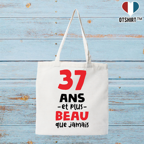 Tote bag coton recyclé 37 ans et plus beau