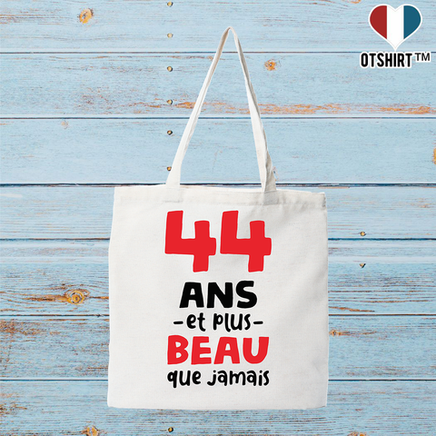 Tote bag coton recyclé 44 ans et plus beau