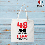 Tote bag coton recyclé 48 ans et plus beau