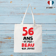 Tote bag coton recyclé 56 ans et plus beau