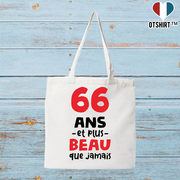 Tote bag coton recyclé 66 ans et plus beau