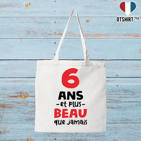 Tote bag coton recyclé 6 ans et plus beau