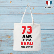 Tote bag coton recyclé 73 ans et plus beau