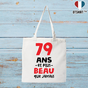 Tote bag coton recyclé 79 ans et plus beau
