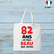 Tote bag coton recyclé 82 ans et plus beau