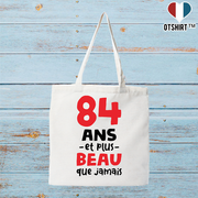 Tote bag coton recyclé 84 ans et plus beau