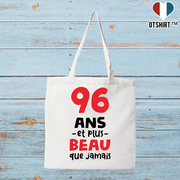 Tote bag coton recyclé 96 ans et plus beau