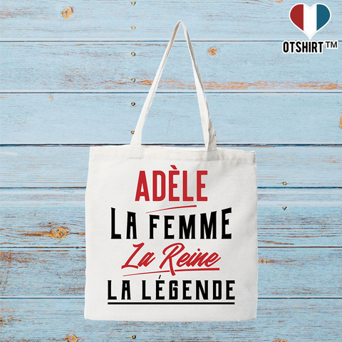 Tote bag coton recyclé adèle la femme la reine la légende