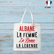 Tote bag coton recyclé albane la femme la reine la légende