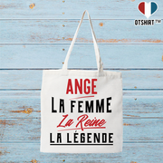 Tote bag coton recyclé ange la femme la reine la légende