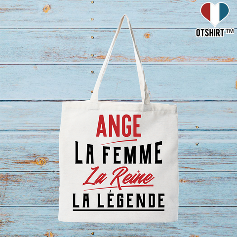 Tote bag coton recyclé ange la femme la reine la légende