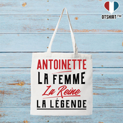 Tote bag coton recyclé antoinette la femme la reine la légende