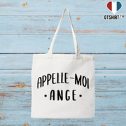 Tote bag coton recyclé appelle moi ange