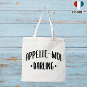 Tote bag coton recyclé appelle moi darling