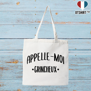 Tote bag coton recyclé appelle moi grincheux