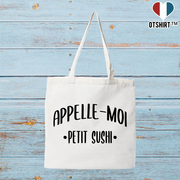 Tote bag coton recyclé appelle moi petit sushi