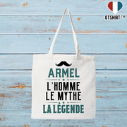 Tote bag coton recyclé armel l'homme le mythe la légende