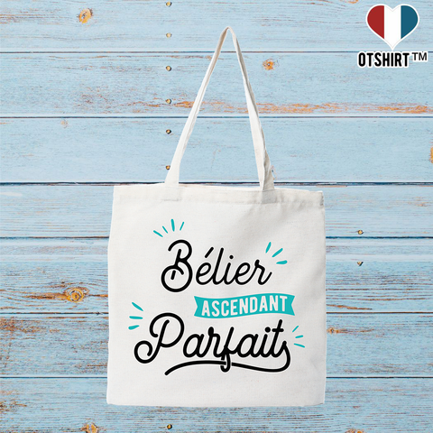 Tote bag coton recyclé bélier ascendant parfait