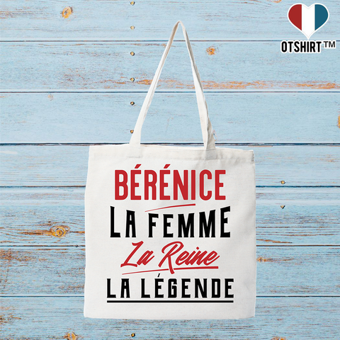 Tote bag coton recyclé bérénice la femme la reine la légende