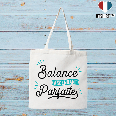 Tote bag coton recyclé balance ascendant parfaite