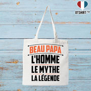 Tote bag coton recyclé beau papa la légende 3