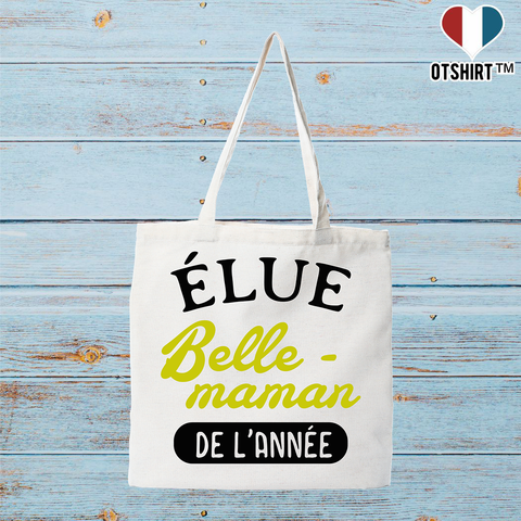 Tote bag coton recyclé belle-maman de l'année