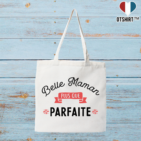 Tote bag coton recyclé belle maman plus que parfaite