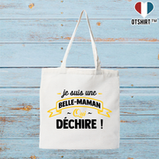 Tote bag coton recyclé belle maman qui déchire