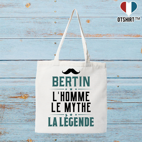 Tote bag coton recyclé bertin l'homme le mythe la légende