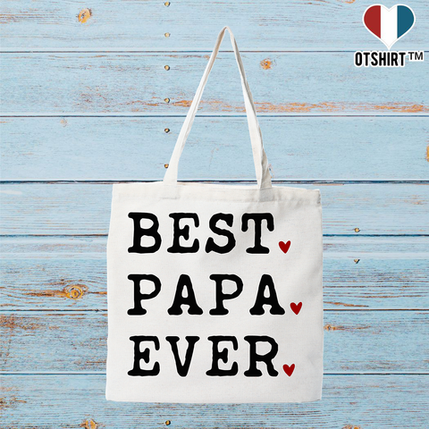 Tote bag coton recyclé best papa ever
