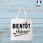 Tote bag coton recyclé bientôt marié