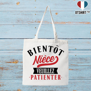 Tote bag coton recyclé bientôt nièce