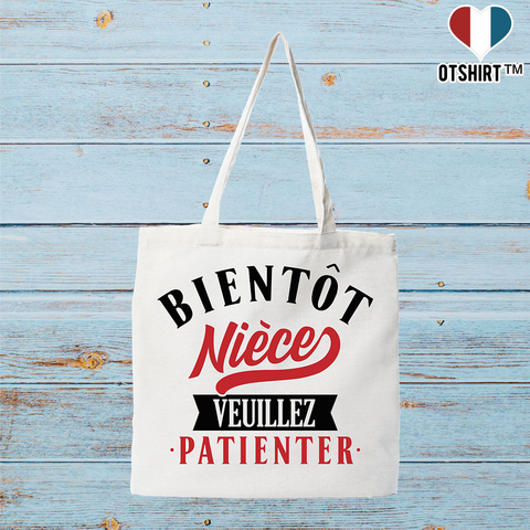 Tote bag coton recyclé bientôt nièce
