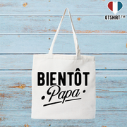 Tote bag coton recyclé bientôt papa